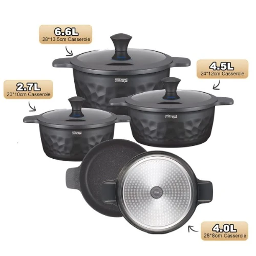 DSP CA022-S01-Black Casserole Set