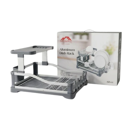 ALUMINUM DISH RACK SILVER